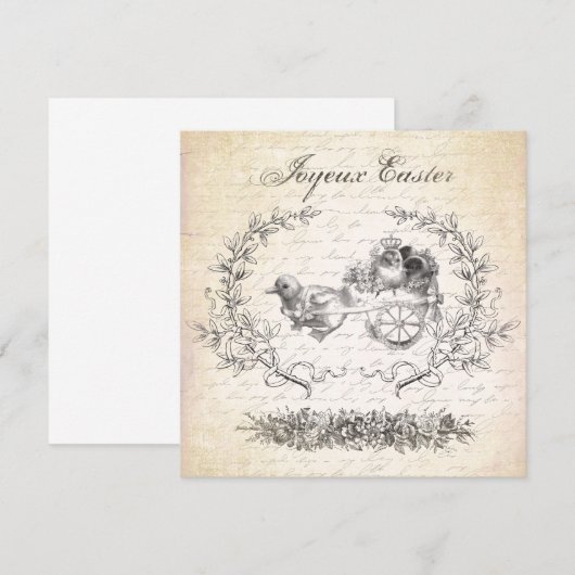  uitnodiging voor paaskippen (Voorkant / Achterkant)