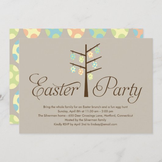 Uitnodiging voor paasmakerij (Voorkant / Achterkant)