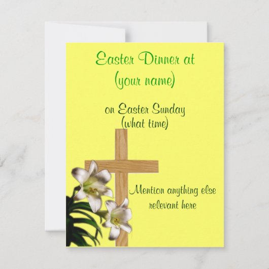 Uitnodiging voor paasmakerij - Religie (Achterkant)