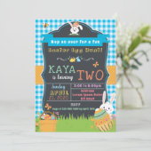 Uitnodiging voor paasverjaardag voor de jongen (Staand voorkant)