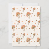 Uitnodiging voor paddenstoelBaby shower | Oranje e (Achterkant)