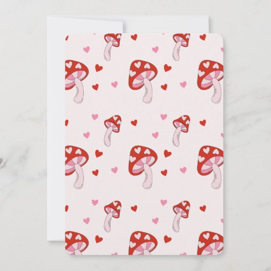 Uitnodiging voor paddenstoelBaby shower | Rood en  (Achterkant)