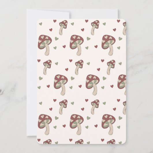 Uitnodiging voor paddenstoelBaby shower | Sage Gre (Achterkant)