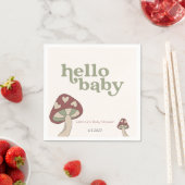Uitnodiging voor paddenstoelBaby shower | Sage Gre Servet (Insitu)