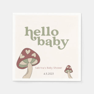 Uitnodiging voor paddenstoelBaby shower   Sage Gre Servet