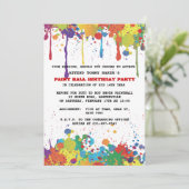 Uitnodiging voor Paintball-kleuren (Staand voorkant)