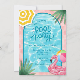 Uitnodiging voor Palm Springs zwembadfeest