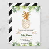 Uitnodiging voor palmboom lente shower feest (Voorkant / Achterkant)