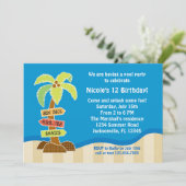 Uitnodiging voor palmboomggroep (Staand voorkant)