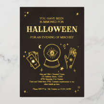 Uitnodiging voor Palmistry Heksen Halloween-feest