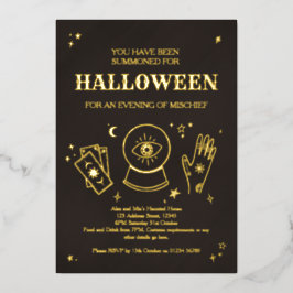 Uitnodiging voor Palmistry Heksen Halloween-feest