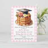 Uitnodiging voor Pancakes Graduation Party (Staand voorkant)