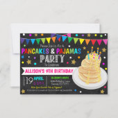 Uitnodiging voor pannenkoeken en pyjama's (Voorkant)