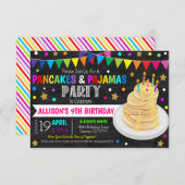 Uitnodiging voor pannenkoeken en pyjama's (Voorkant / Achterkant)