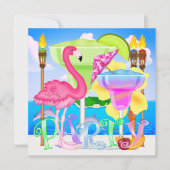 Uitnodiging voor Paradise Beach Party / Luau (Voorkant)