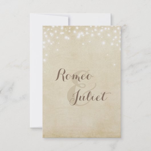 Uitnodiging voor parchment Sparkle (Voorkant)