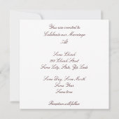 Uitnodiging voor parchment Wedding (Achterkant)