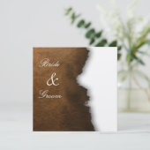 Uitnodiging voor parchment Wedding (Staand voorkant)