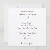 Uitnodiging voor parchment Wedding (Achterkant)