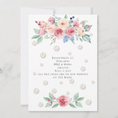 Uitnodiging voor Parels & Prosecco Bruidsdouche (Achterkant)