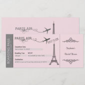 Uitnodiging voor Parijs, uitnodiging met Parijs th (Voorkant / Achterkant)