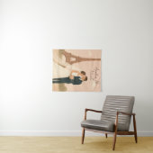 Uitnodiging voor Parijse bruiloft | Elegante Eiffe Wandkleed (In Situ (horizontaal))