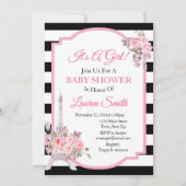 Uitnodiging voor Paris Baby Shower Eiffeltoren (Voorkant)