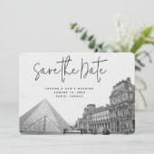 Uitnodiging voor Paris Wedding Save the Date Foto (Staand voorkant)