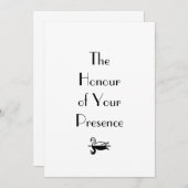 Uitnodiging voor parisian Deco Wedding (Voorkant / Achterkant)