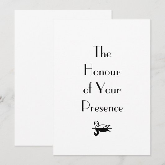 Uitnodiging voor parisian Deco Wedding (Voorkant / Achterkant)