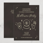 Uitnodiging voor partij van Palmistry Halloween (Voorkant / Achterkant)