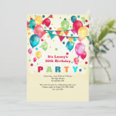 Uitnodiging voor partijballonnen (Staand voorkant)