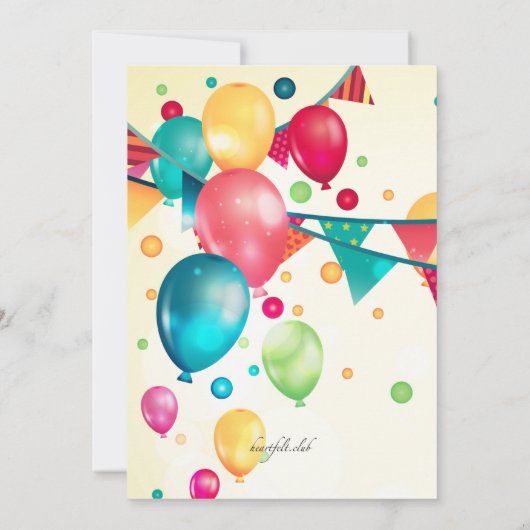 Uitnodiging voor partijballonnen (Achterkant)