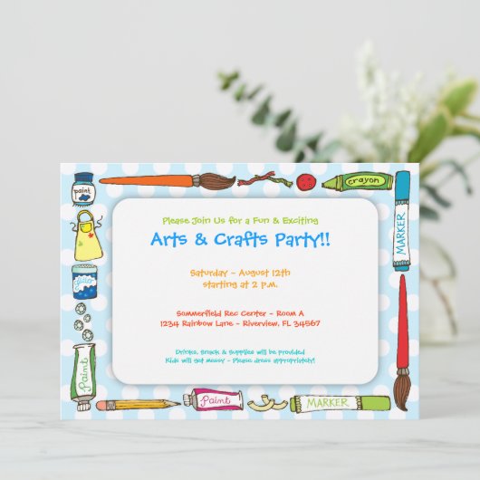 Uitnodiging voor partijen in de kunstsector (Staand voorkant)