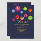 Uitnodiging voor partijlampions (Voorkant / Achterkant)