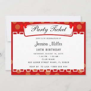 Uitnodiging voor partytickets