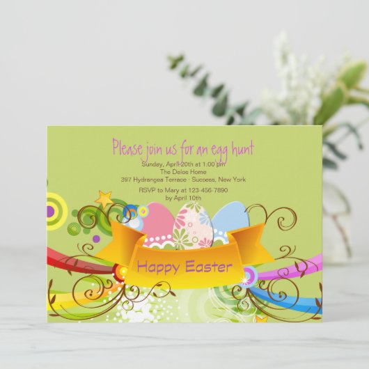 Uitnodiging voor Pasen-banner (Staand voorkant)