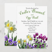 Uitnodiging voor Pasen brunch en eierzoektocht vak (Voorkant / Achterkant)