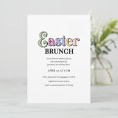 Uitnodiging voor Pasen brunch | Modern Elegante Le (Staand voorkant)