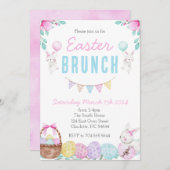 Uitnodiging voor Pasen brunch, Uitnodiging voor Pa (Voorkant / Achterkant)