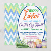 Uitnodiging voor Pasen Eieren Jacht (Voorkant / Achterkant)