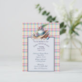 Uitnodiging voor Pasen Hoed en Eieren Potluck Brun (Staand voorkant)