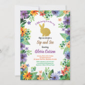 Uitnodiging voor Pasen konijn sip en see (Voorkant)