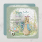 uitnodiging voor Pasen met Peter Rabbit (Voorkant / Achterkant)