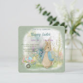 uitnodiging voor Pasen met Peter Rabbit (Staand voorkant)