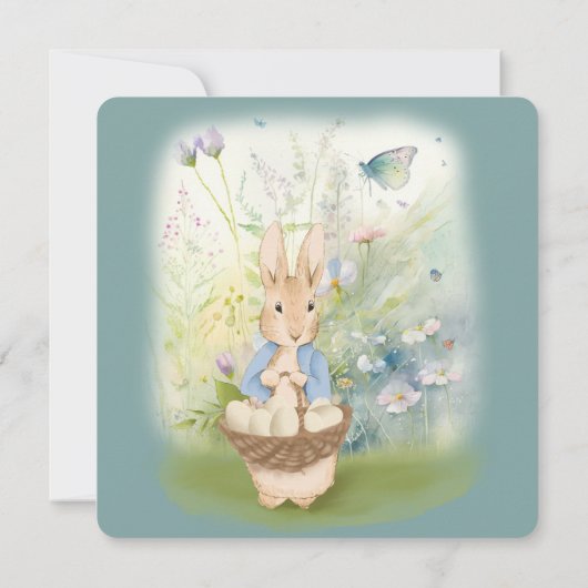 uitnodiging voor Pasen met Peter Rabbit (Achterkant)