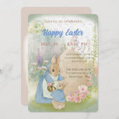 uitnodiging voor Pasen met Peter Rabbit (Voorkant / Achterkant)