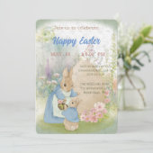 uitnodiging voor Pasen met Peter Rabbit (Staand voorkant)