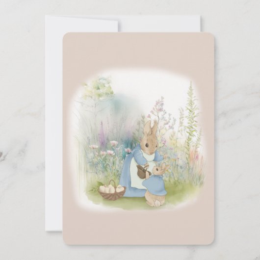 uitnodiging voor Pasen met Peter Rabbit (Achterkant)