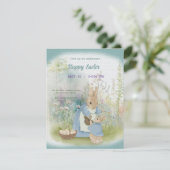 uitnodiging voor Pasen met Peter Rabbit (Staand voorkant)